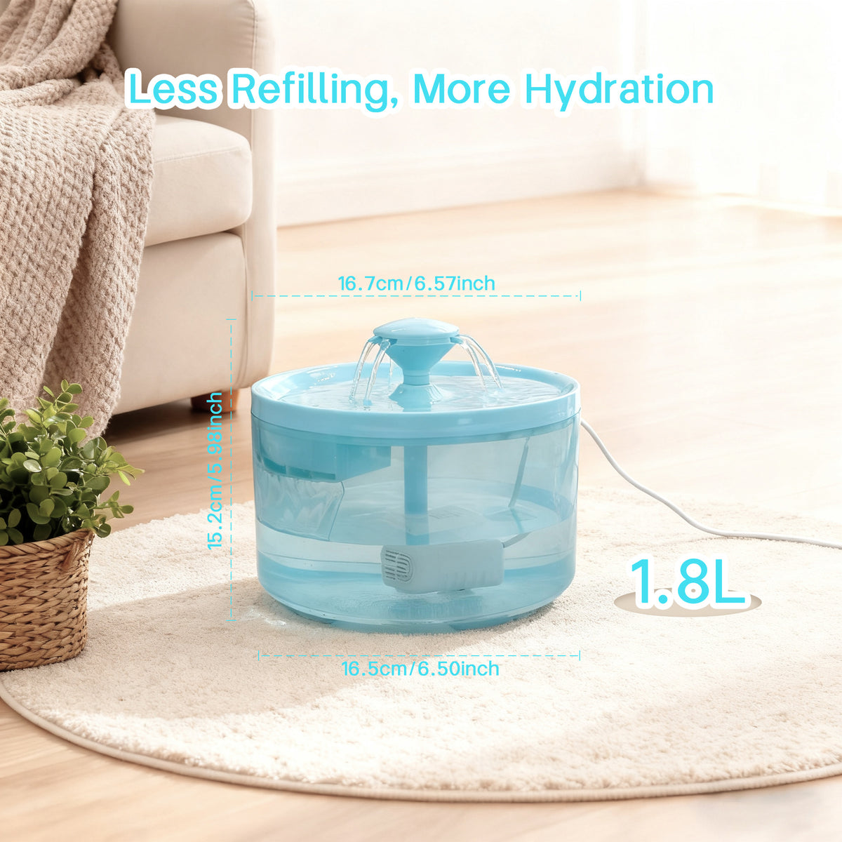 Automatic Pet Water Fountain Circulating Drinking Dispenser For