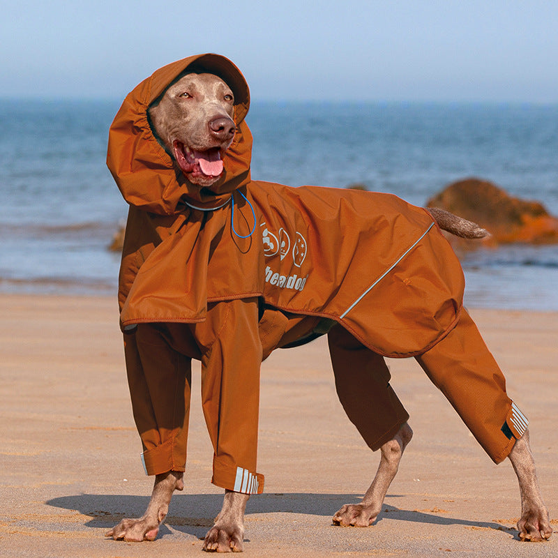 Adjustable Dog Raincoat All-inclusive Medium Large Adhesive