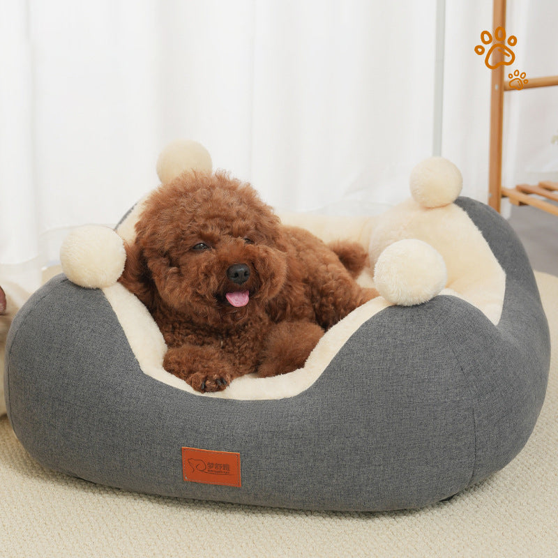 Warm Winter Cat Nest Open Rabbit Velvet Square Thick Pet Universal