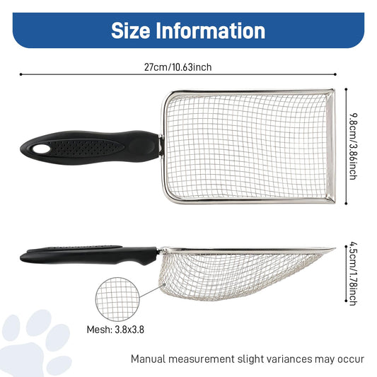 Cat Litter Scoop Stainless Steel Mesh Shovel Deep Reliable Cleaner