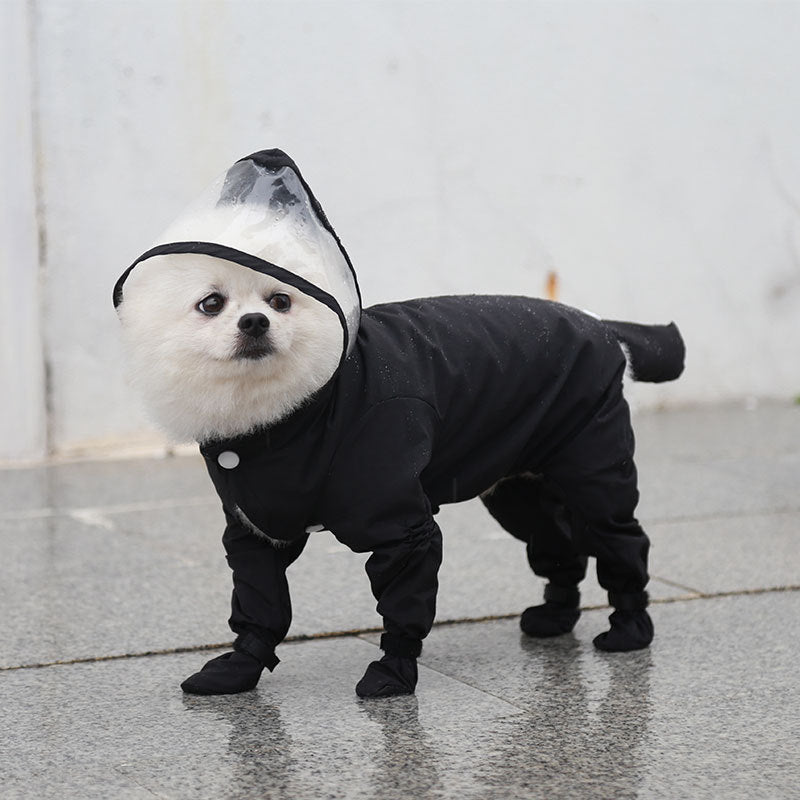 Pet Cat Dog Four-legged All-inclusive One-piece Waterproof Raincoat