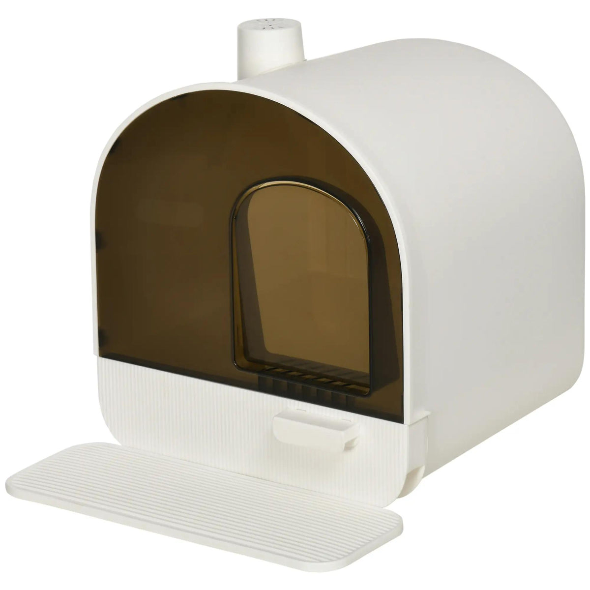 White Cat Litter Box With Lid With Scoop And Filter