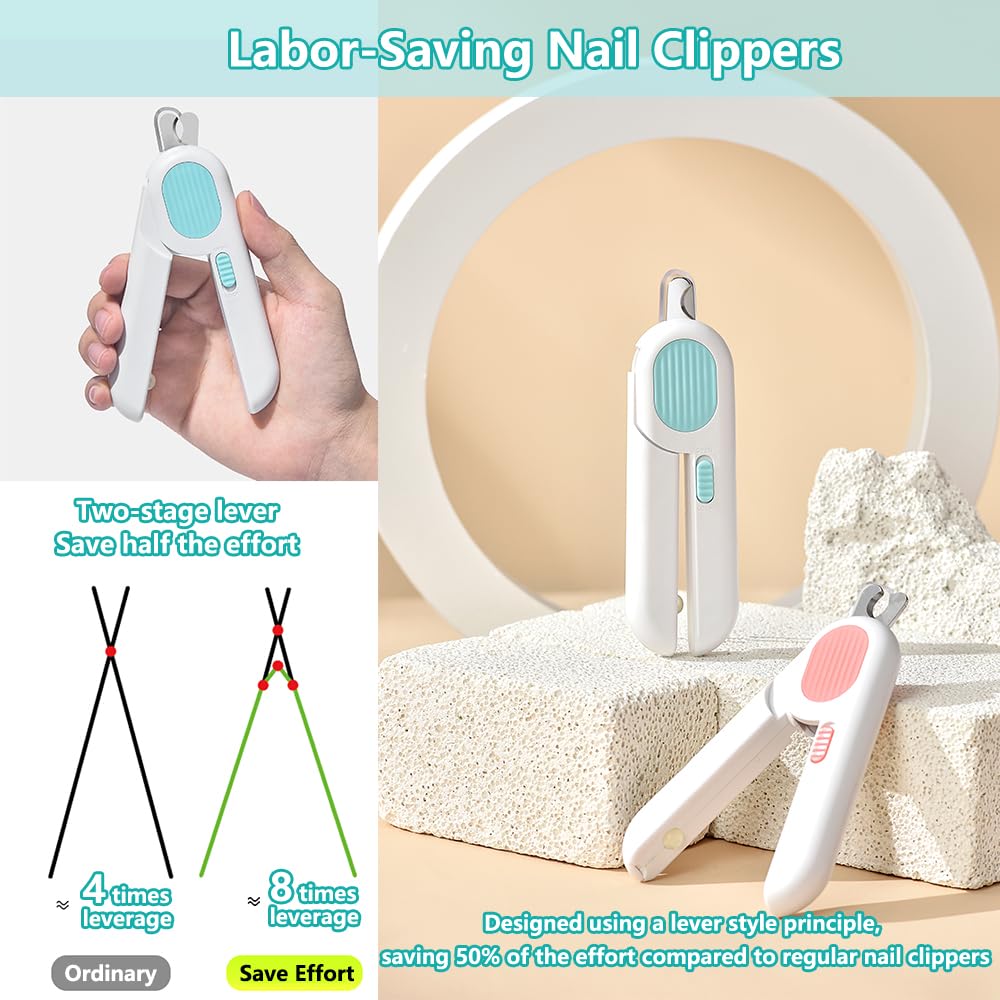 Dog And Cat Nail Clippers Pet Trimmers With LED Light And Circular