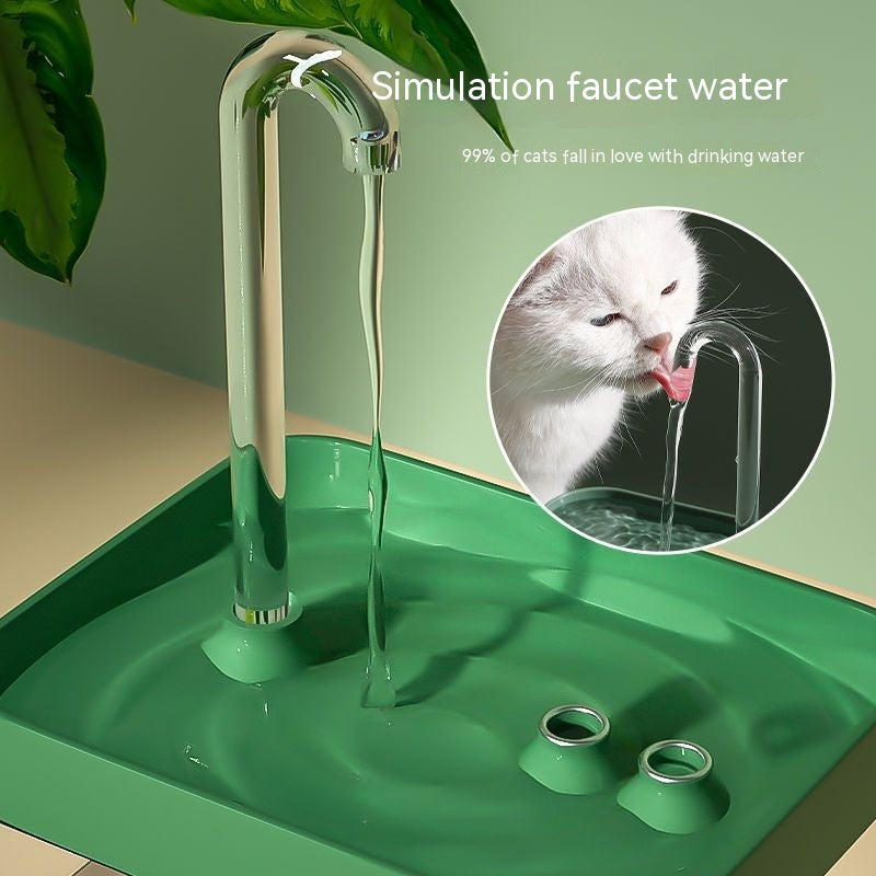 Cat Automatic Circulation Flow Mute Water Fountain Mouth Wet-proof