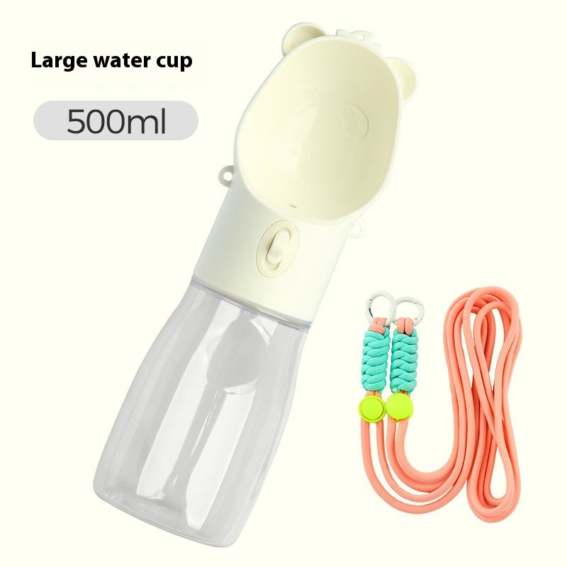 2-in-1 Portable Dog Water Bottle For Small Big Dogs Cat Outdoor