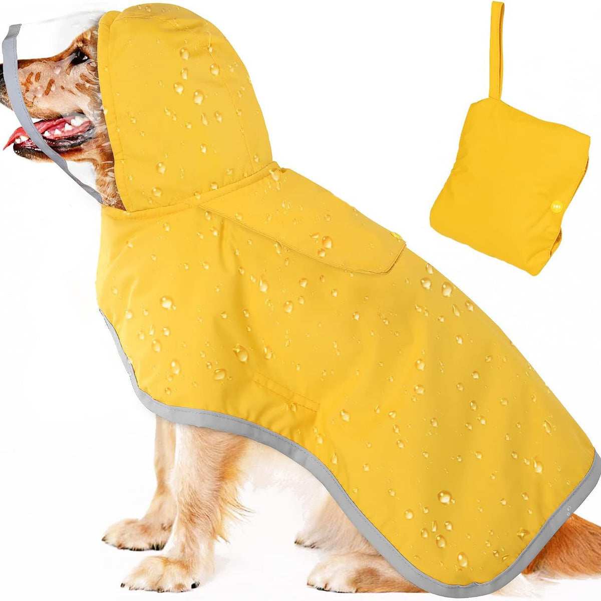 Dog Raincoat Waterproof Soft Breathable Rain Jacket For Small