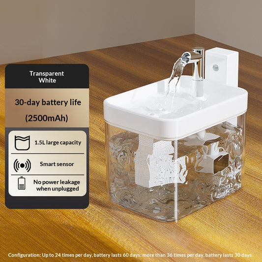 Cat Water Fountain Wireless Sensor Pet Smart Drinking