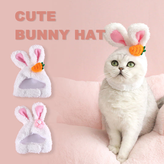 Plush Cartoon Cat Dog Rabbit Ears Cute Easter Decoration Hat Head
