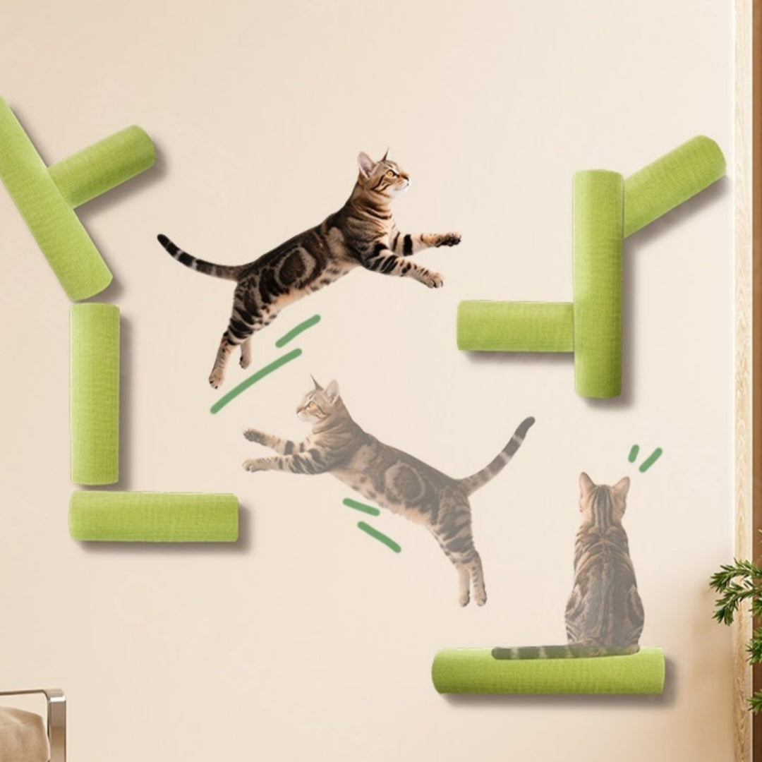 Cat Scratching Post Self-adhesive Wall Mounted Space Savings