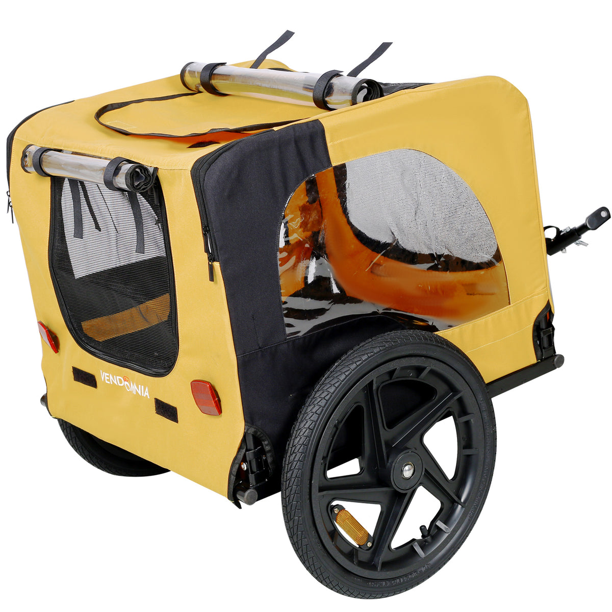 Yellow Outdoor Heavy Duty Foldable Practical Pet Stroller Dog