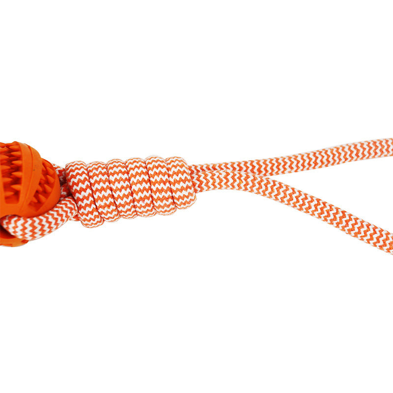 Dog Toys Treat Balls Interactive Hemp Rope Rubber Leaking For Small