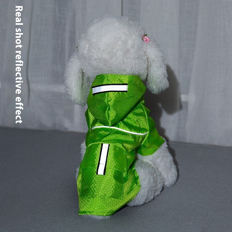 Dog Raincoat Reflective Waterproof Snowproof Pet Coat For Small