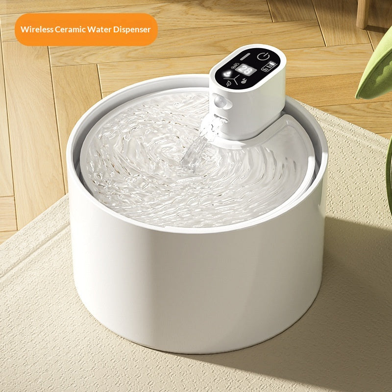 Automatic Ceramic Water Fountain For Cats Dog Drinking Bowl