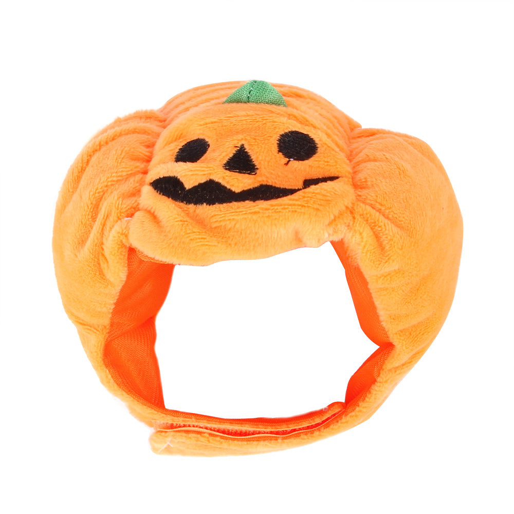 Cute Pet Hat Halloween Pumpkin Pet Dog Cat Dress Up Headdress Small