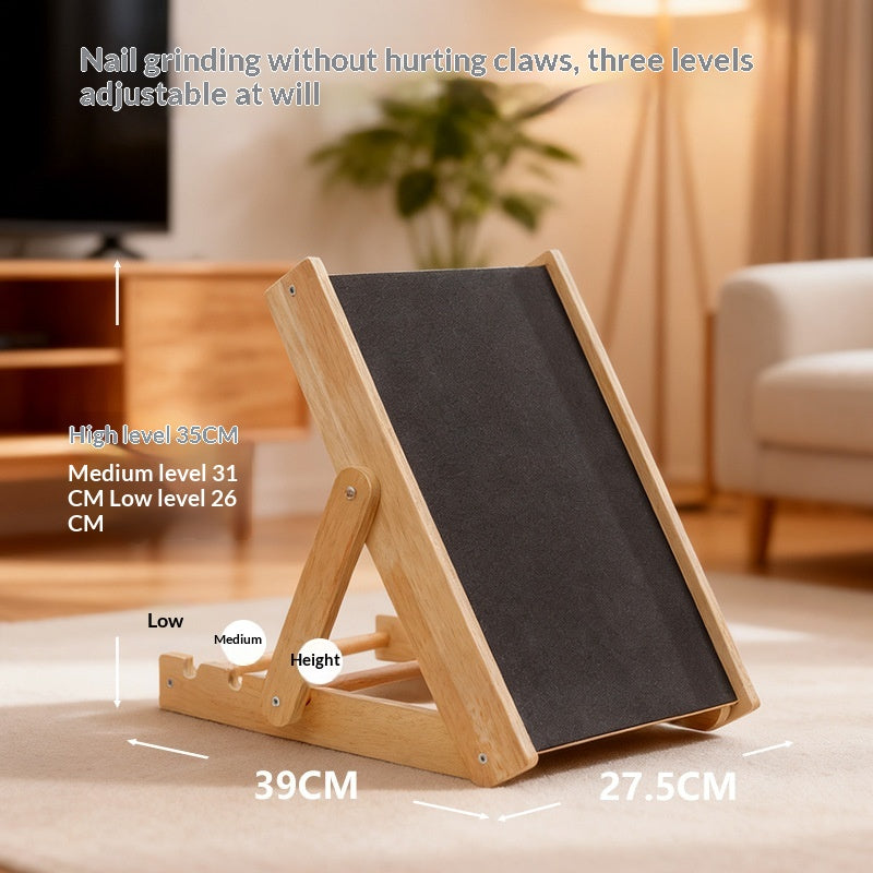 Solid Wood Dog Scratching Board For Nail Sharpening No Installation