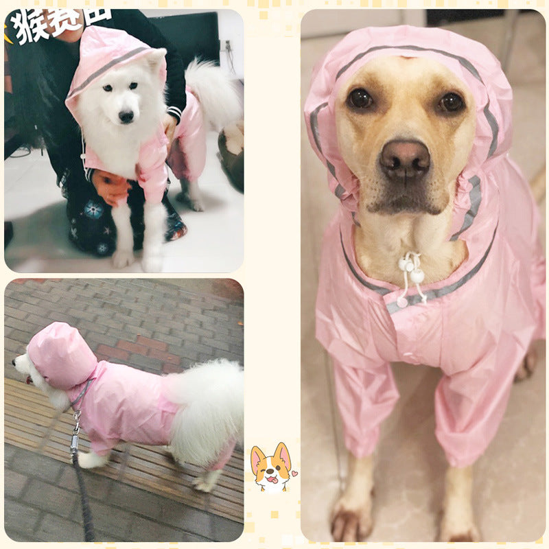 Golden Retriever Hooded Raincoat Dog Samoyed Medium