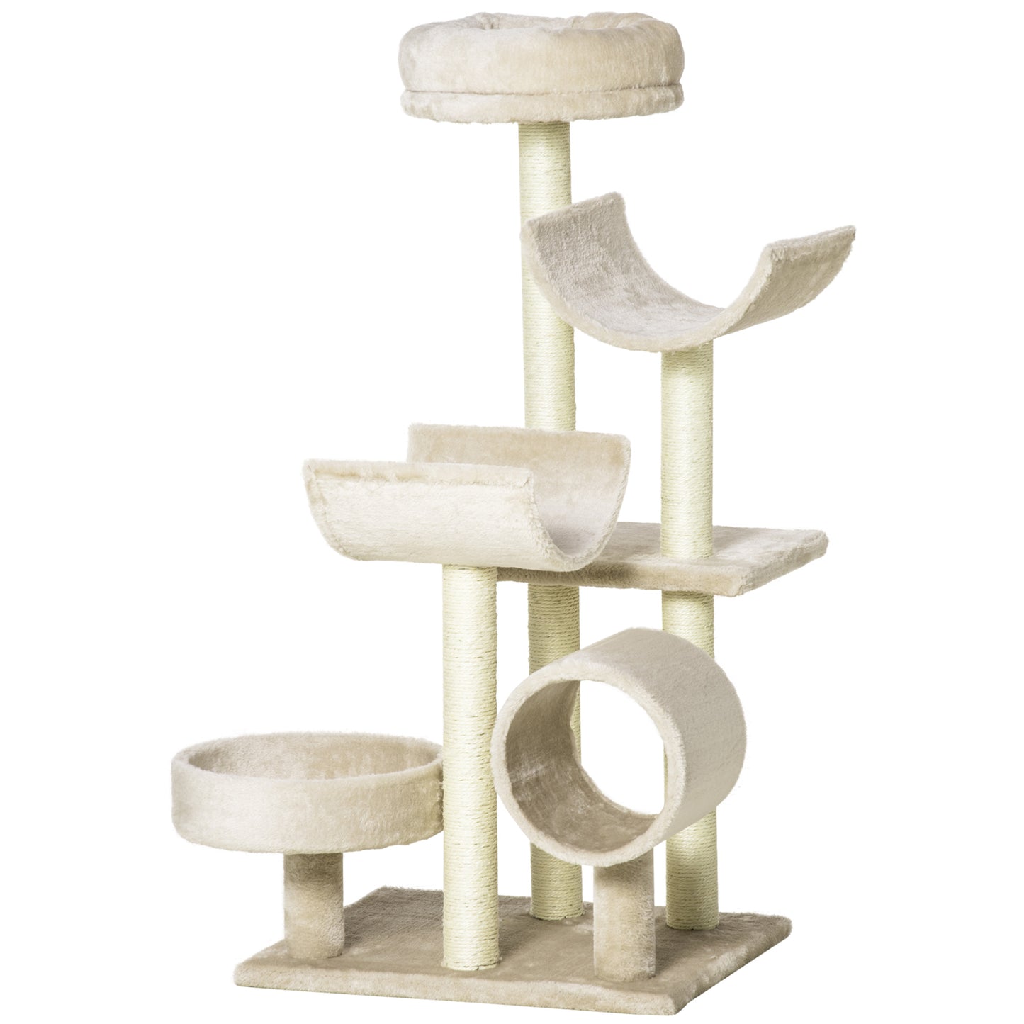 Pawhut Cat Tree For Indoor Cats Kitten Pet Scratching Post Perch