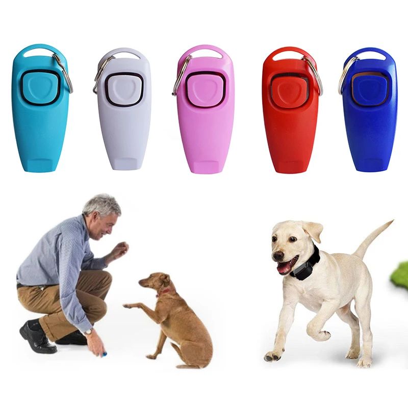 Combo Dog Clicker Whistle Training Pet Trainer Click Puppy With