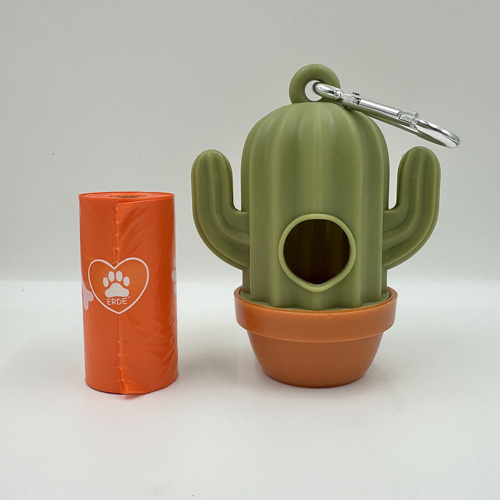 1pcs Cactus Shaped Poop Bag Dispenser Pet Dog Waste Holder Plastic