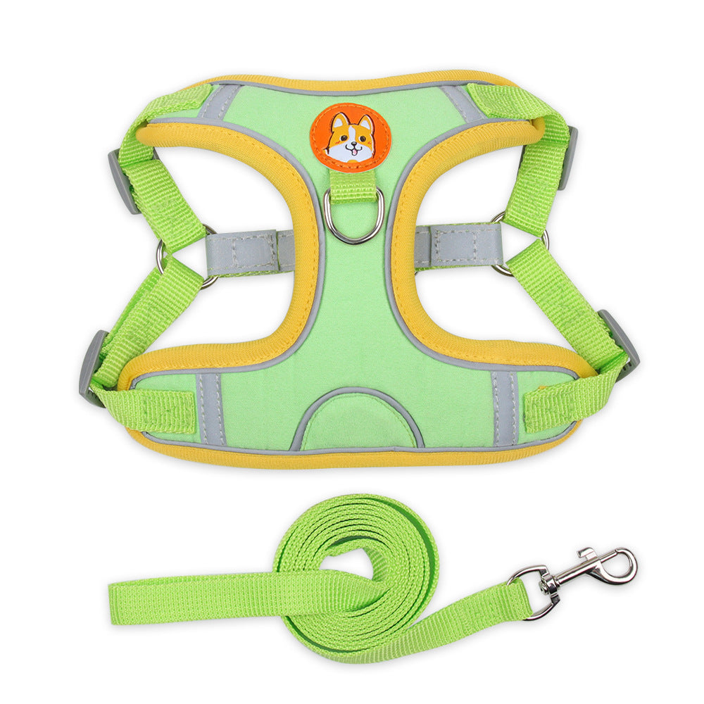 Dog Harness Cat Reflective Dogs Leashs Soft Mesh Chest Strap