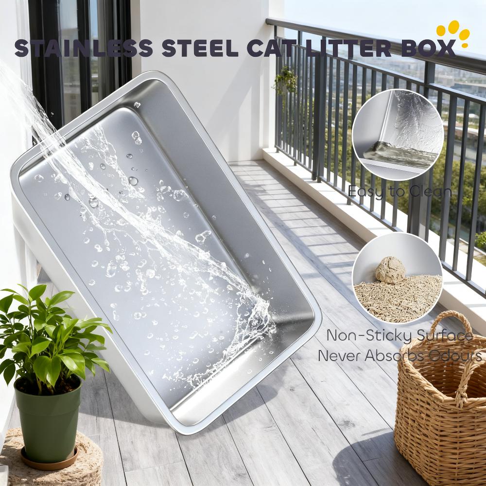 Cat Litter Box Stainless Steel Scoop