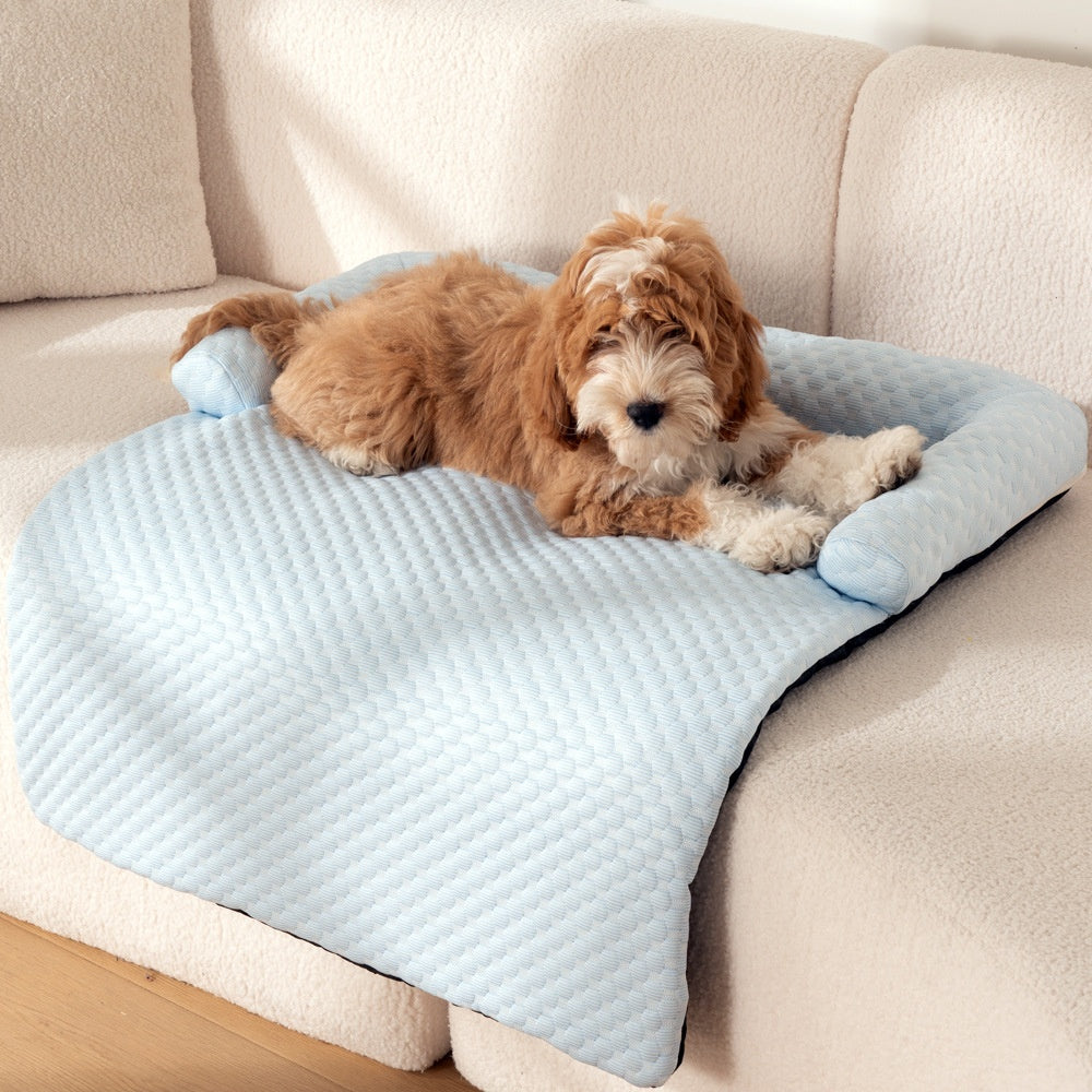 Bed Pet Cooling Mat Dog House Crate Cat Ice Silk Sleeping