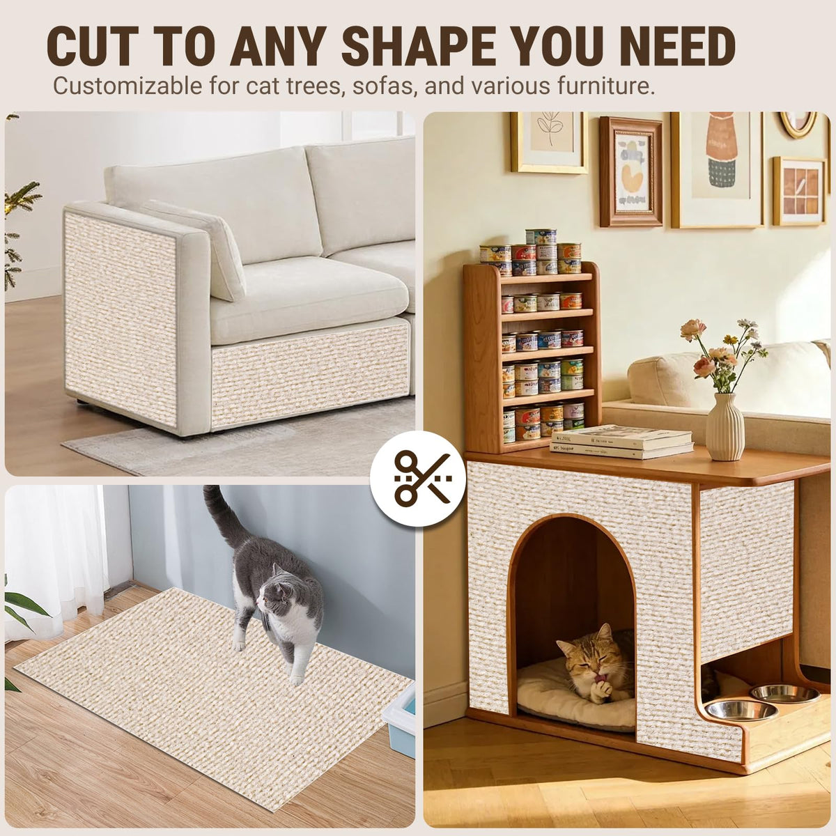 Cat Scratch Furniture Protector Diy Scratching Mat For Couch Sofa