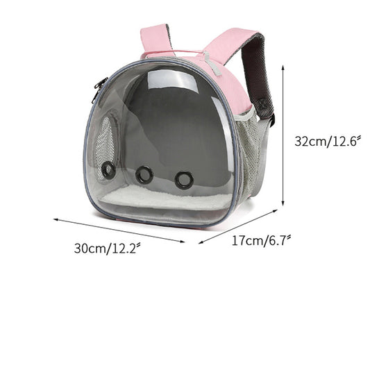 Pet Backpack Hamster Carrier Transparent Small Animal Guinea Pig