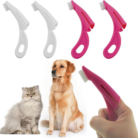 Pet Finger Toothbrush Teddy Dog Brush Bad Breath Tartar Teeth Tool