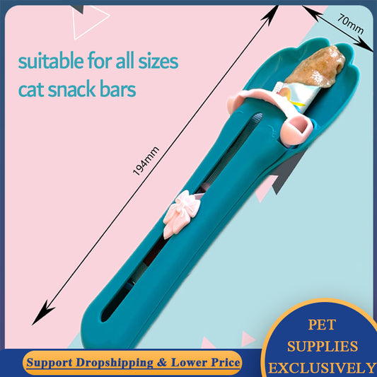 Pet Feed Spoon Snack Extrusion Food Scoop Cat Treat Bars Squeezer