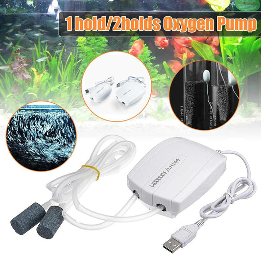 Aquarium Airpump Mini Compressor Single And Double Outlet Fish Tank