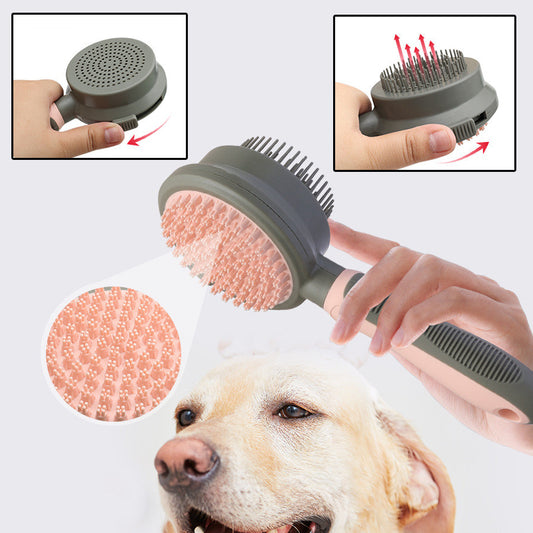 Pet Hair Removal Comb Cat Brush Self Cleaning Slicker Double-sided