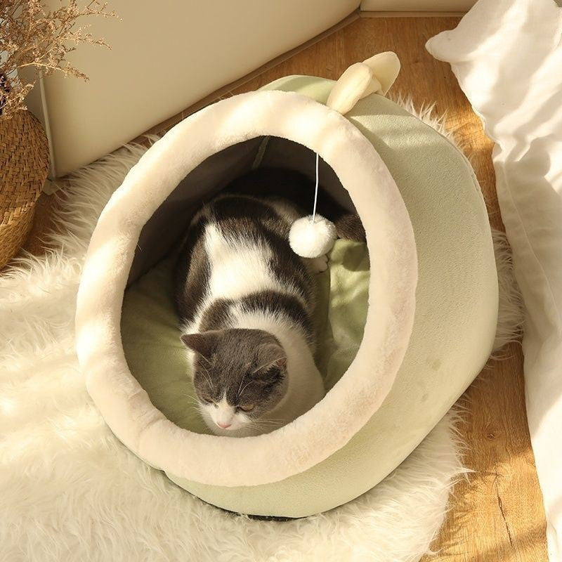 Villa Semi-enclosed Removable And Washable Cat House