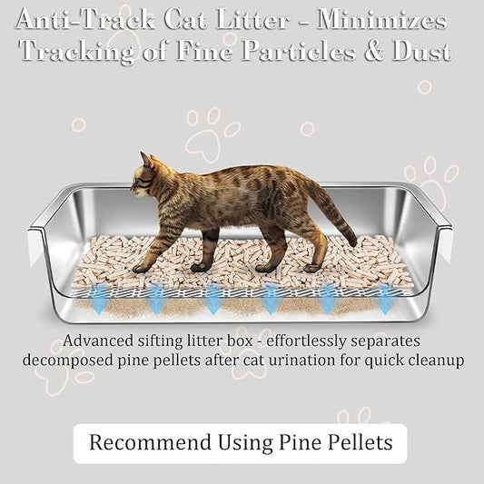 Stainless Steel Filter Cat Litter Box Detachable And Open-style
