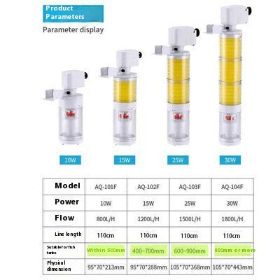 Fish Tank Built-in Filter Three-in-one Suction Wall-hung Urinal
