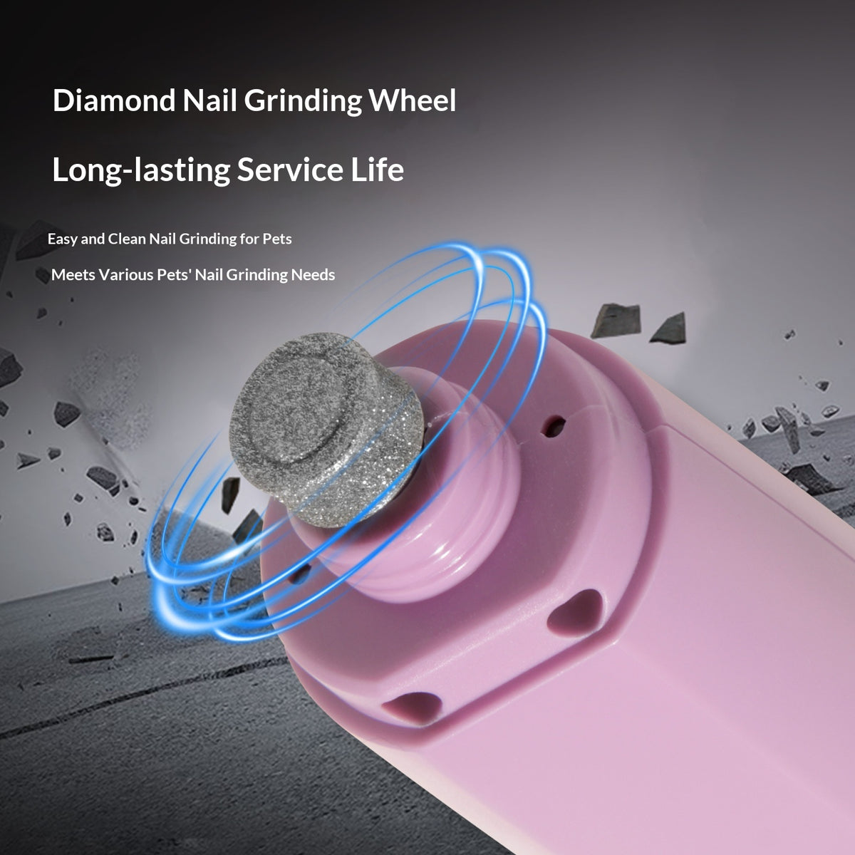 Pet Nail Grinder Rechargeable With Six-speed Adjustment