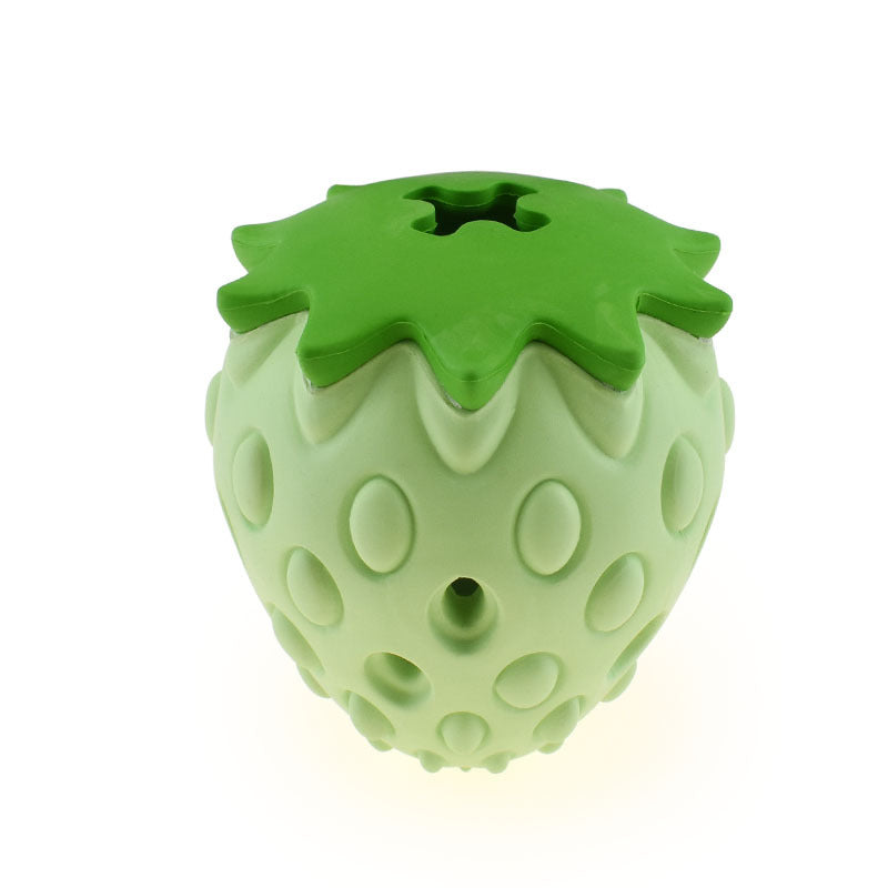 Pet Toy Chew Resistant Strawberry Leak Food Ball Pet Supplies Dog