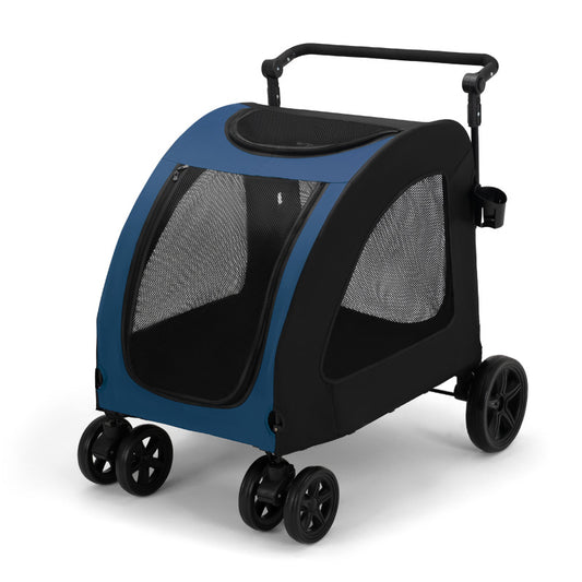 Foldable Pet Stroller For Multi Cats And Large Dogs Lightweight