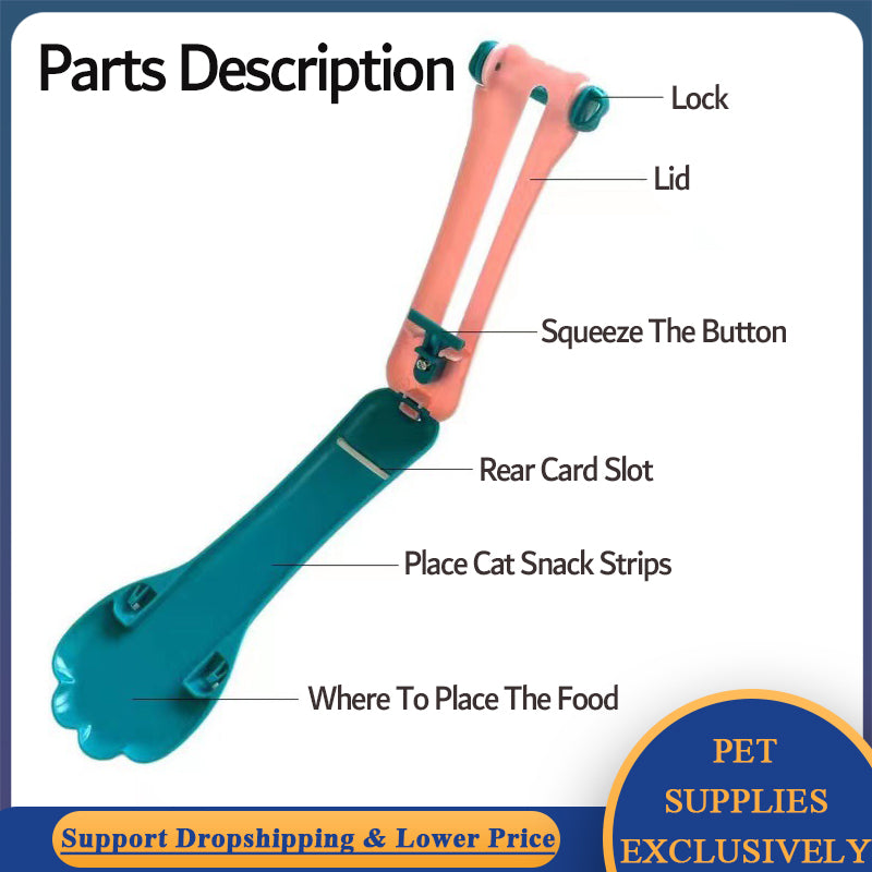 Pet Feed Spoon Snack Extrusion Food Scoop Cat Treat Bars Squeezer
