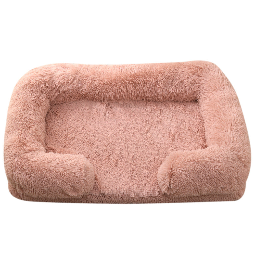 Plush Round Pet Bed Dog Winter