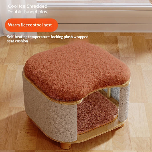 Cat Bed Bench For Humans And Cats All-season Solid Wood With Summer