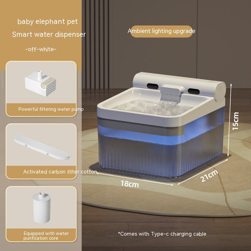 Plastic Pet Smart Water Dispenser Good-looking Triple Filter