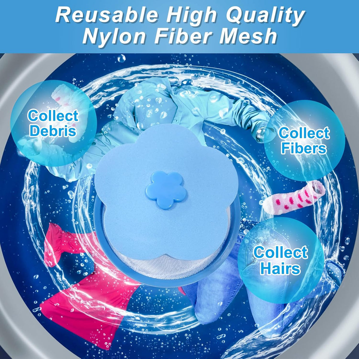 Pet Hair Catcher For Laundry Lint For Washing Machine For Dogs And