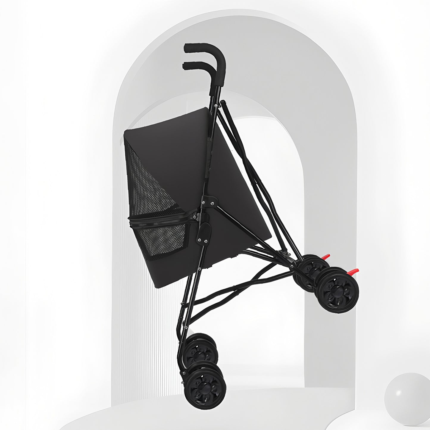 Pet Stroller For Small Dogs Cats With Mesh Ventilation Lightweight