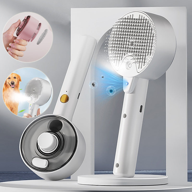 Animal Hair Remover Brush Dog And Cat Steam Pet Self Cleaning