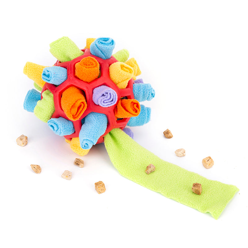Pet Dog Sniff Snack Puzzle Ball Snuffle Canine Enrichment Nose Pad