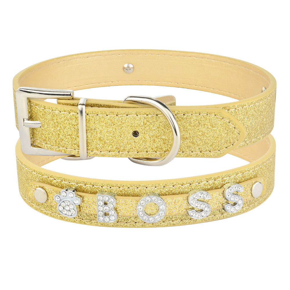 Diy Alphabet Dog Name Pet Collar Wear Accessories