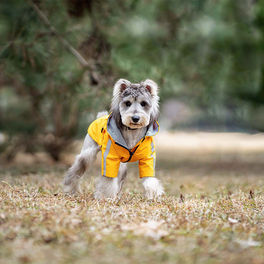 Pet Waterproof Raincoat British Dog Four Seasons Universal