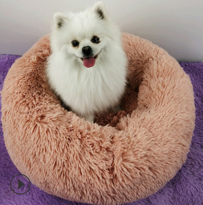 Dog Beds For Small Dogs Round Plush Cat Litter Kennel Pet Nest Mat