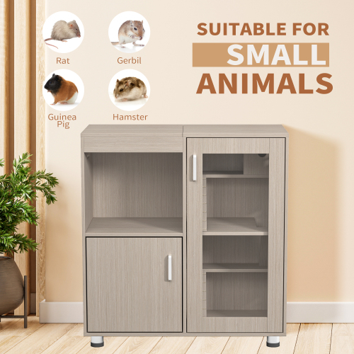 Guinea Pig Cage 4 Tiers Hamster Wooden With Lockers
